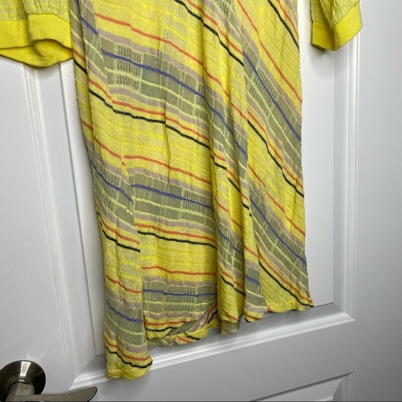 Anthro Aldomartins Yellow Multi Bamboo Dress size medium - Picture 5 of 7